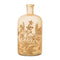 Melrose Foliage Etched Glass Bottle Vase 10"H