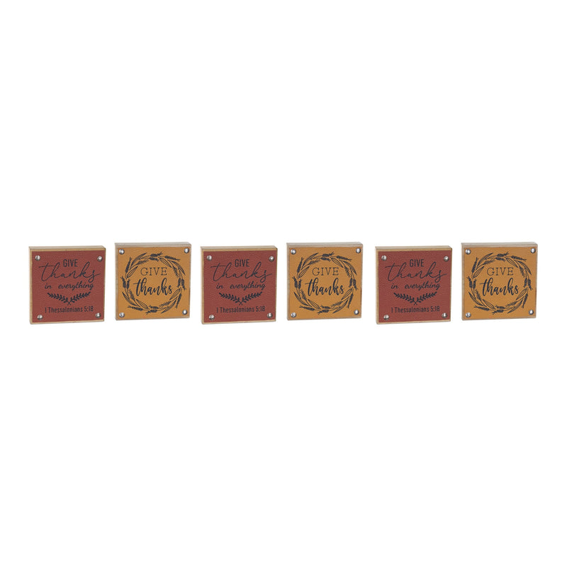 Melrose Give Thanks Harvest Sign (Set of 6)