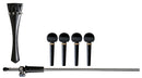 GEWA Cello Fitting Set Ebony Medium 4/4 Lightwood Trim