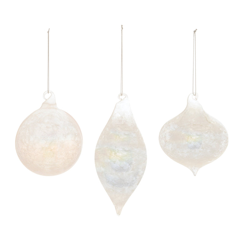 Melrose Iridescent Cloudy Glass Ornament (Set of 6)
