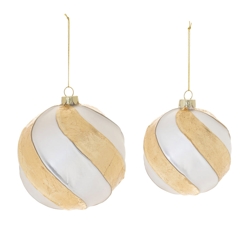 Melrose Distressed Glass Ball Ornament (Set of 6)