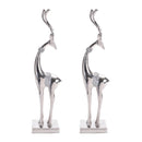 Melrose Aluminum Metal Holiday Deer (Set of 2)