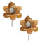 Melrose Beaded Gold Magnolia Flower Stem (Set of 2)