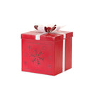 Melrose Metal Present Decor with Nordic Snowflake Cut Out (Set of 2)