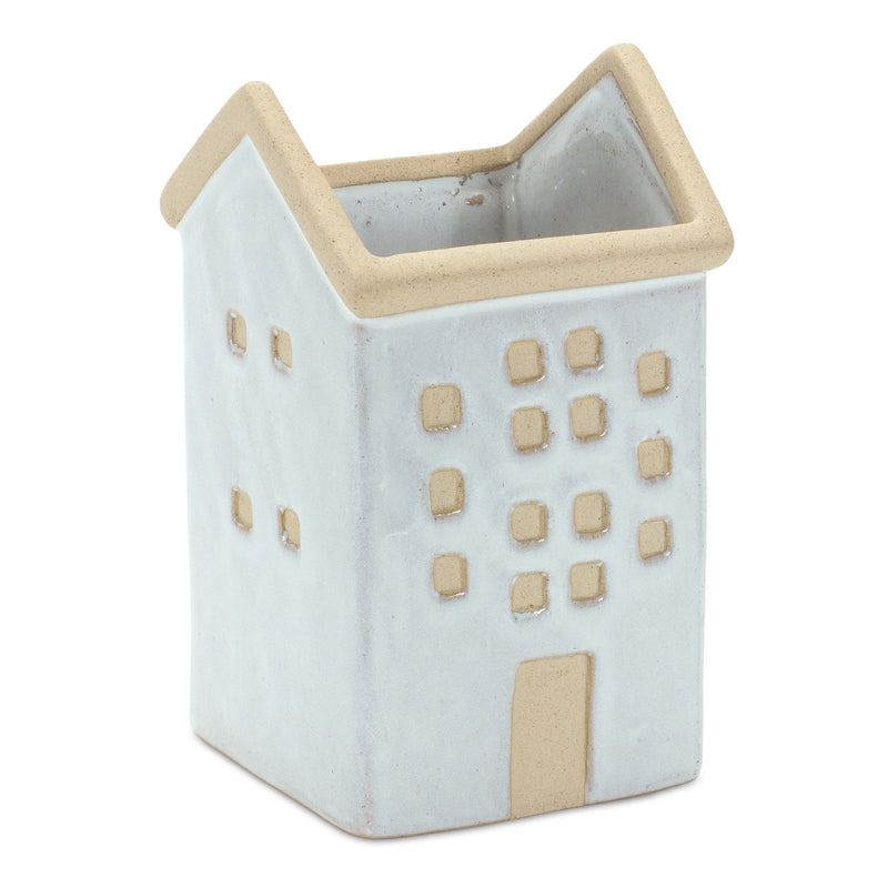 Melrose Neutral Porcelain House Planter Set of 3 Planter, House & Barn