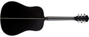 Washburn Deep Forest Ebony D Dreadnought Acoustic Guitar - Striped Ebony