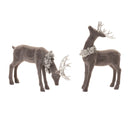 Melrose Velvet Holiday Deer Figurine (Set of 2)