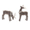 Melrose Velvet Holiday Deer Figurine (Set of 2)