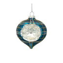 Melrose Plaid Glass Reflector Ornament (Set of 12)