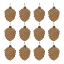 Melrose Flocked Glass Pinecone Ornament (Set of 12)