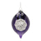 Melrose Purple Glass Reflector Ornaments – Set of 12