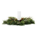 Melrose Mixed Pine Juniper Candle Holder 28"L