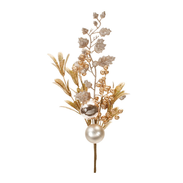 Melrose Glittered Berry and Ornament Spray – Set of 4