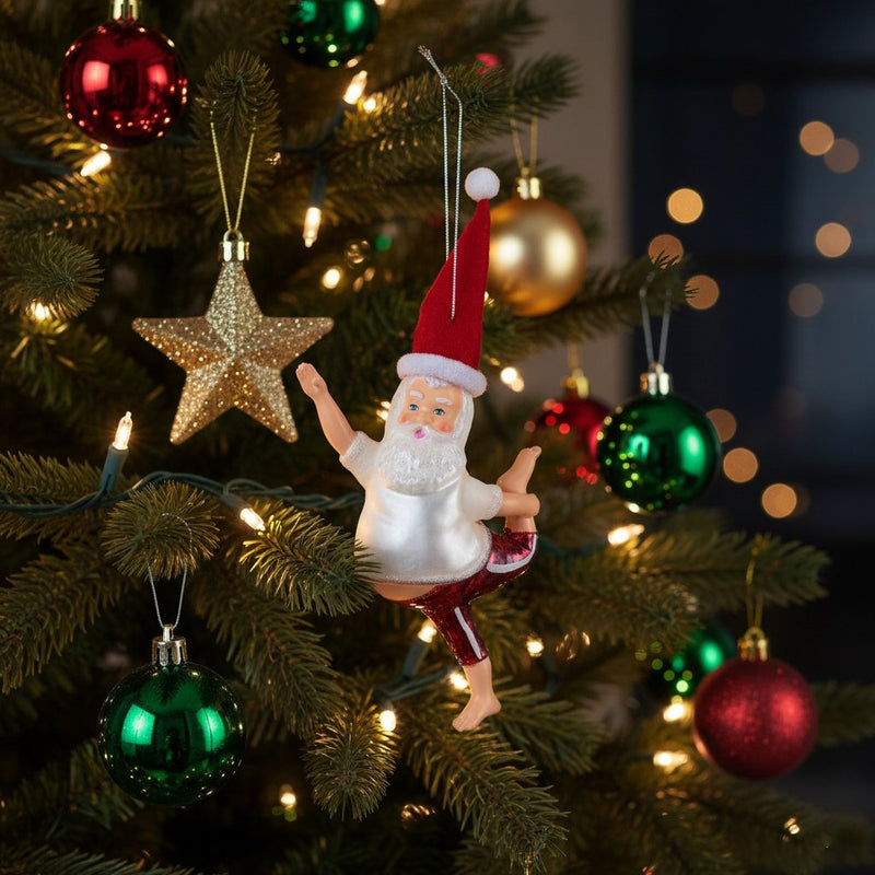 Melrose Santa Yoga Ornament – Set of 6
