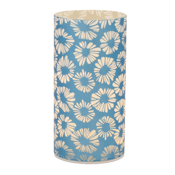 Melrose LED Floral Frosted Glass Luminary