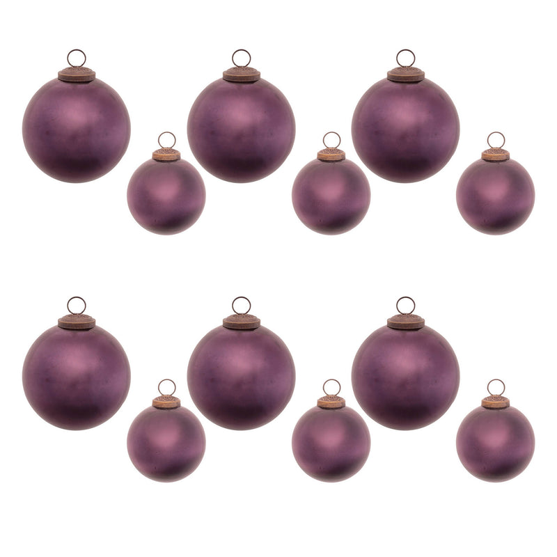 Melrose Frosted Glass Ball Ornament (Set of 12)