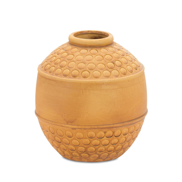 Melrose Bubbled Terra Cotta Vase 8"H