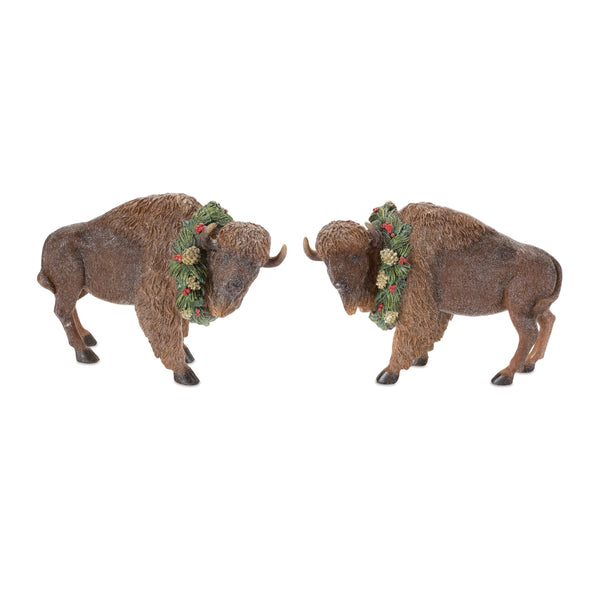 Melrose Winter Bison Figurine (Set of 4)