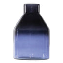 Melrose Blue Soda Lime Glass Bottle Vase 7"H