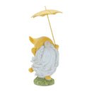 Melrose Whimsical Dancing Garden Gnome Figurine with Umbrella (Set of 4)