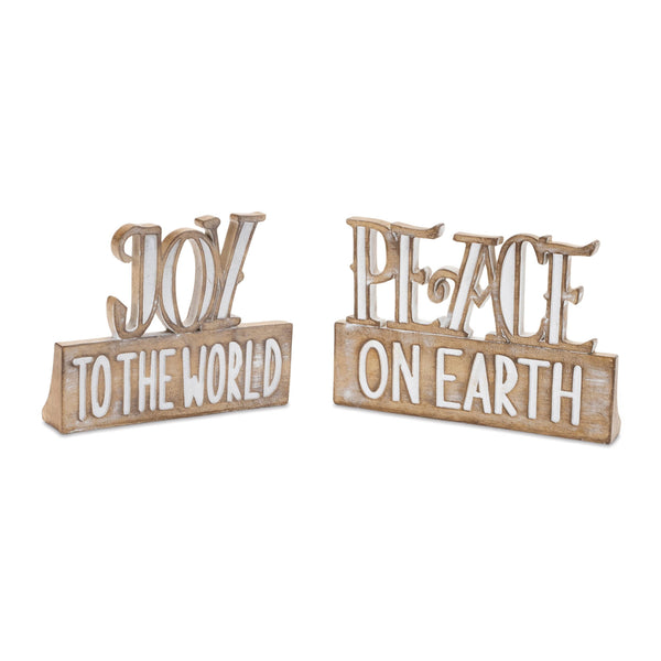Melrose Joy and Peace Sign (Set of 2)
