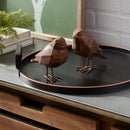 Melrose Modern Black and White Chicken Decor (Set of 2)