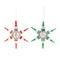 Melrose Vintage-Inspired Reflector Snowflake Ornaments – Set of 4