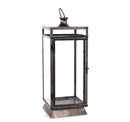 Melrose Black Metal Lantern 20.5"H Green Decorative
