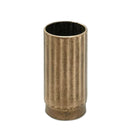 Melrose Ribbed Copper Metal Cylinder Vase (Set of 2)
