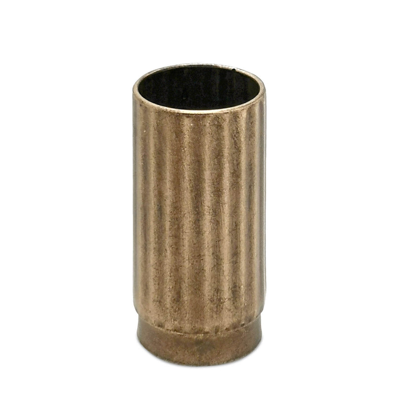 Melrose Ribbed Copper Metal Cylinder Vase (Set of 2)