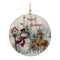 Melrose Merry Christmas Woodland Disc Ornament (Set of 6)