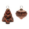 Melrose Textured Glass Tree and Onion Ornament (Set of 6)