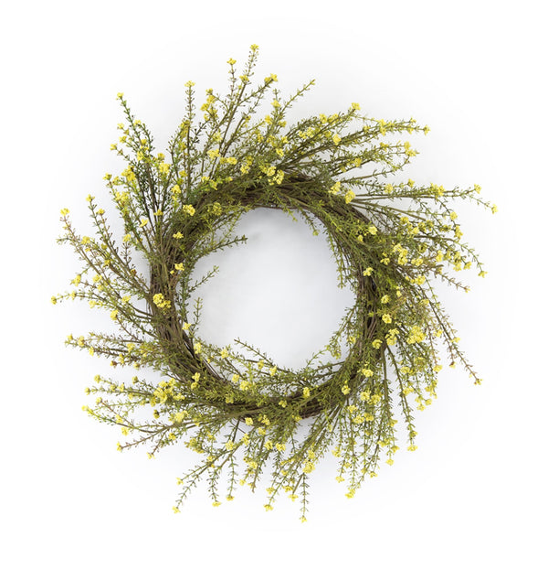 Melrose Mini Daisy Floral Wreath 18"D