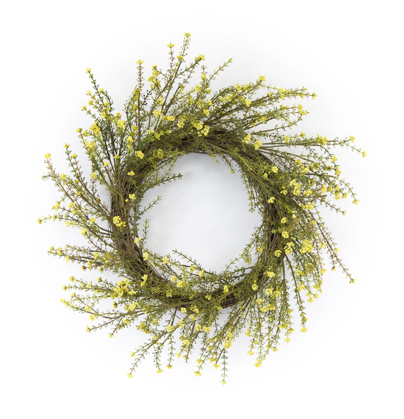 Melrose Mini Daisy Floral Wreath 18"D