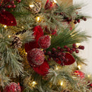 Melrose Beaded Pomegranate and Pear Pine Pick (Set of 8)