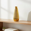 Melrose Ribbed Metallic Ceramic Vase 11.5"H
