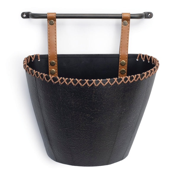 Melrose Iron Metal Wall Pocket, Rustic, Metal