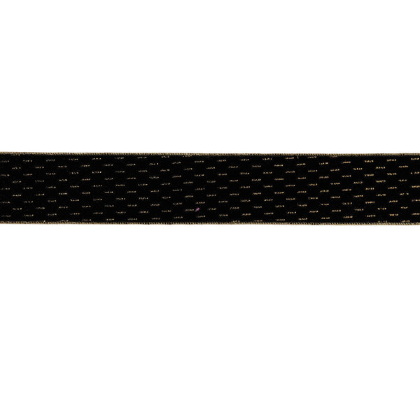 Melrose Black Wired Ribbon (Set of 2)