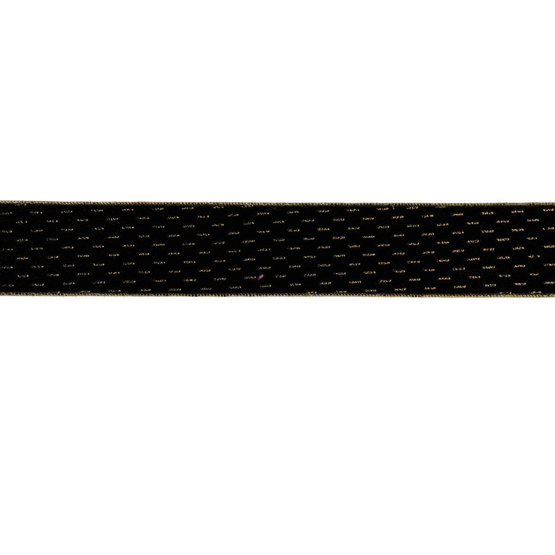 Melrose Black Wired Ribbon (Set of 2)