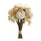 Melrose Ivory White Peony and Hydrangea Flower Bouquet (Set of 6)