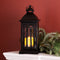 Melrose Black Metal Lantern with LED Candle (Set of 2)