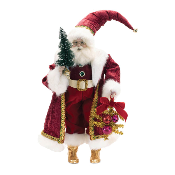 Melrose Holiday Santa with Pine Tree Character 25"H