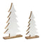 Melrose Pine Tree on Natural Wood Base (Set of 2)