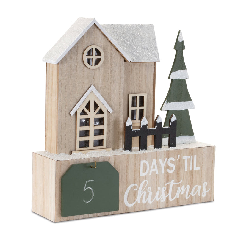 Melrose LED House Christmas Countdown 12"L