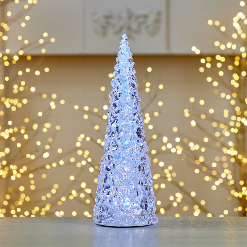 Melrose Iridescent LED Pine Tree 17.5"H