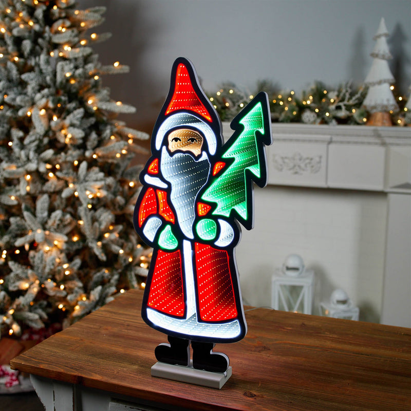 Melrose Santa with Pine Tree Ekkolight 23.5"H