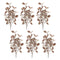 Melrose Metallic Holly Leaf Spray (Set of 6)