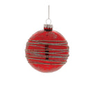 Melrose Red Glittered Glass Ball Ornament (Set of 6)