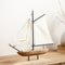Melrose Wood and Iron Sailboat Sculpture 19.5"L