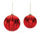 Glitter Ribbed Glass Ball Ornament (Set of 6)